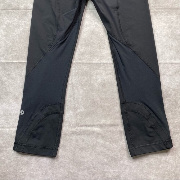 Lululemon Leggings Women's Size 4 Black Cropped High Rise Pockets Acitve Gym - Picture 6 of 16